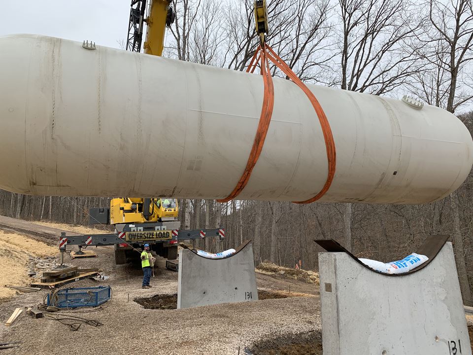 Energy Services ES HS Setting Propane Tanks At Meigs Site